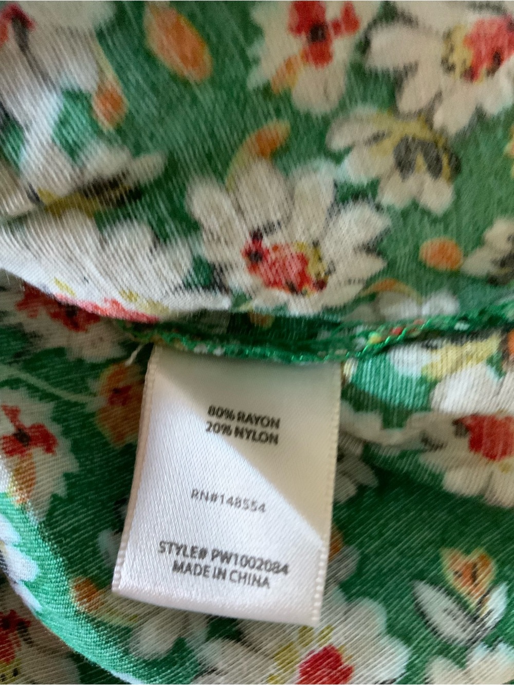 Indigo Rising Green Floral Smocked Peplum Top - Picture 5 of 5
